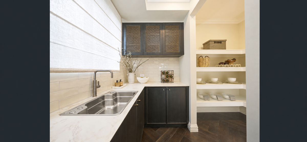 Noxwell KSSV-8049 workstation sink with fitted preparation and draining accessories in a North Ryde kitchen