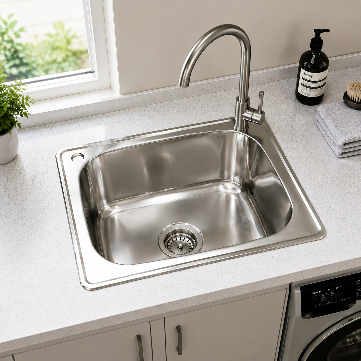 Noxwell brushed stainless steel laundry sink KSSV-6050