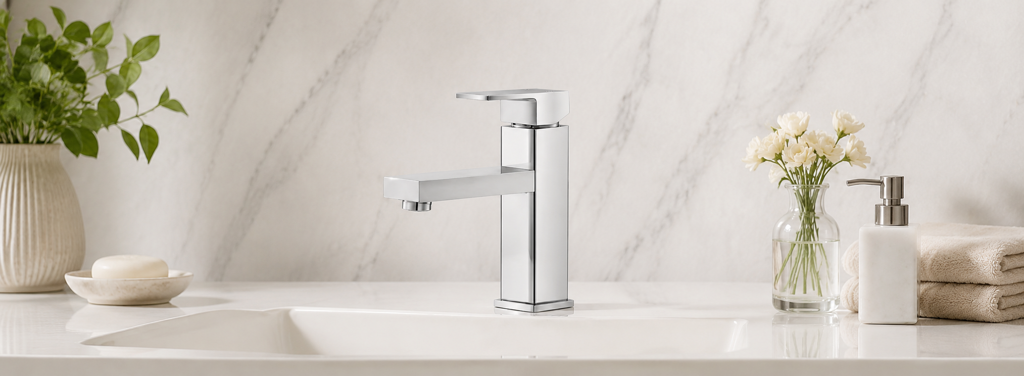 Silver Bathroom Taps