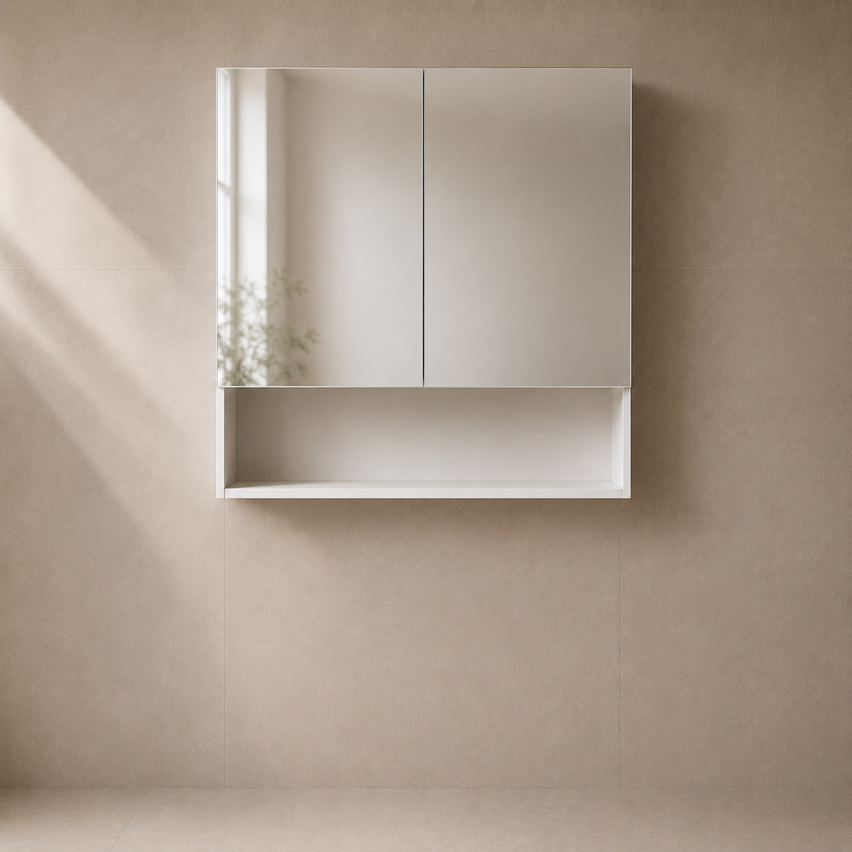 600mm Bathroom Shaving Cabinet | Wall Mounted Mirror Storage | Noxwell