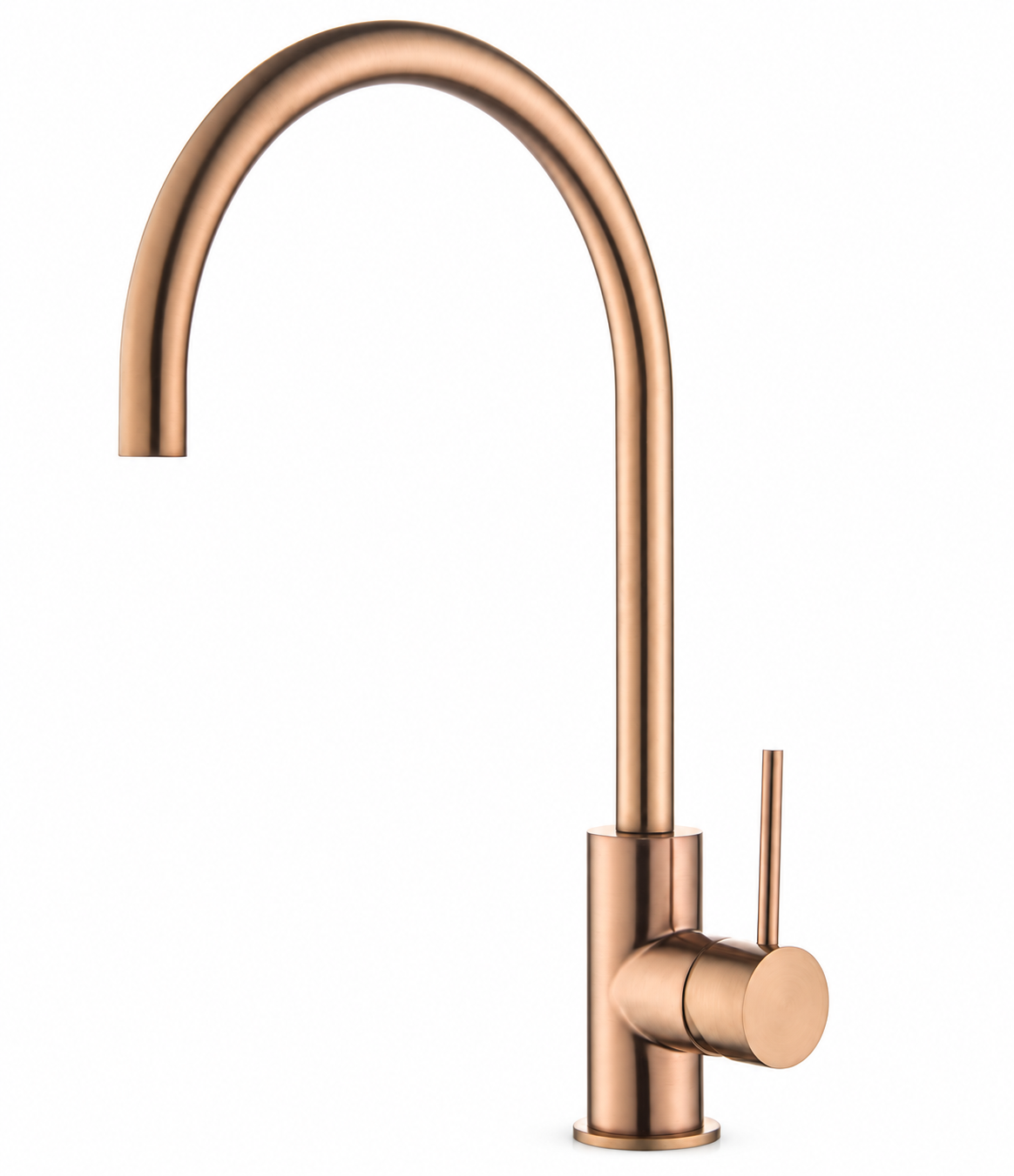 Noxwell KMRG-7470 brushed rose gold 304 stainless steel kitchen mixer on white background