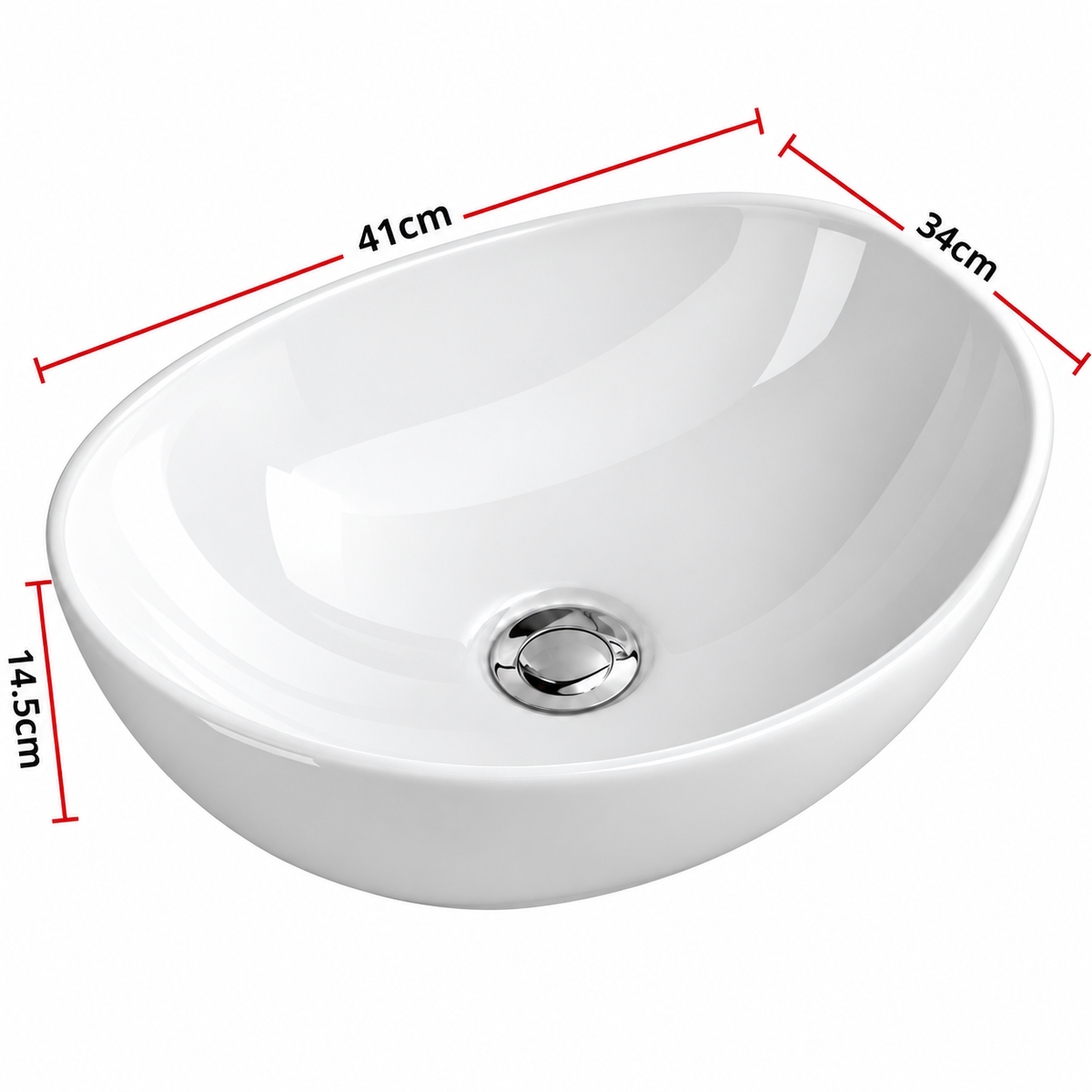 AB-4134 basin dimensions 410 x 340 x 145 mm