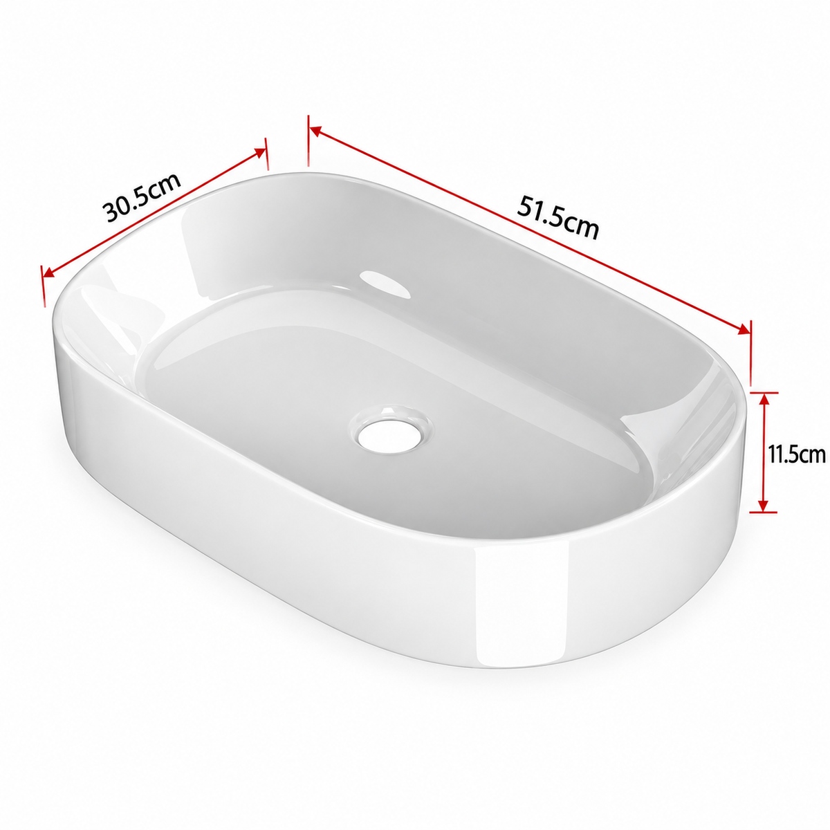Noxwell AB-5231 basin dimensions 515 x 305 x 115 mm