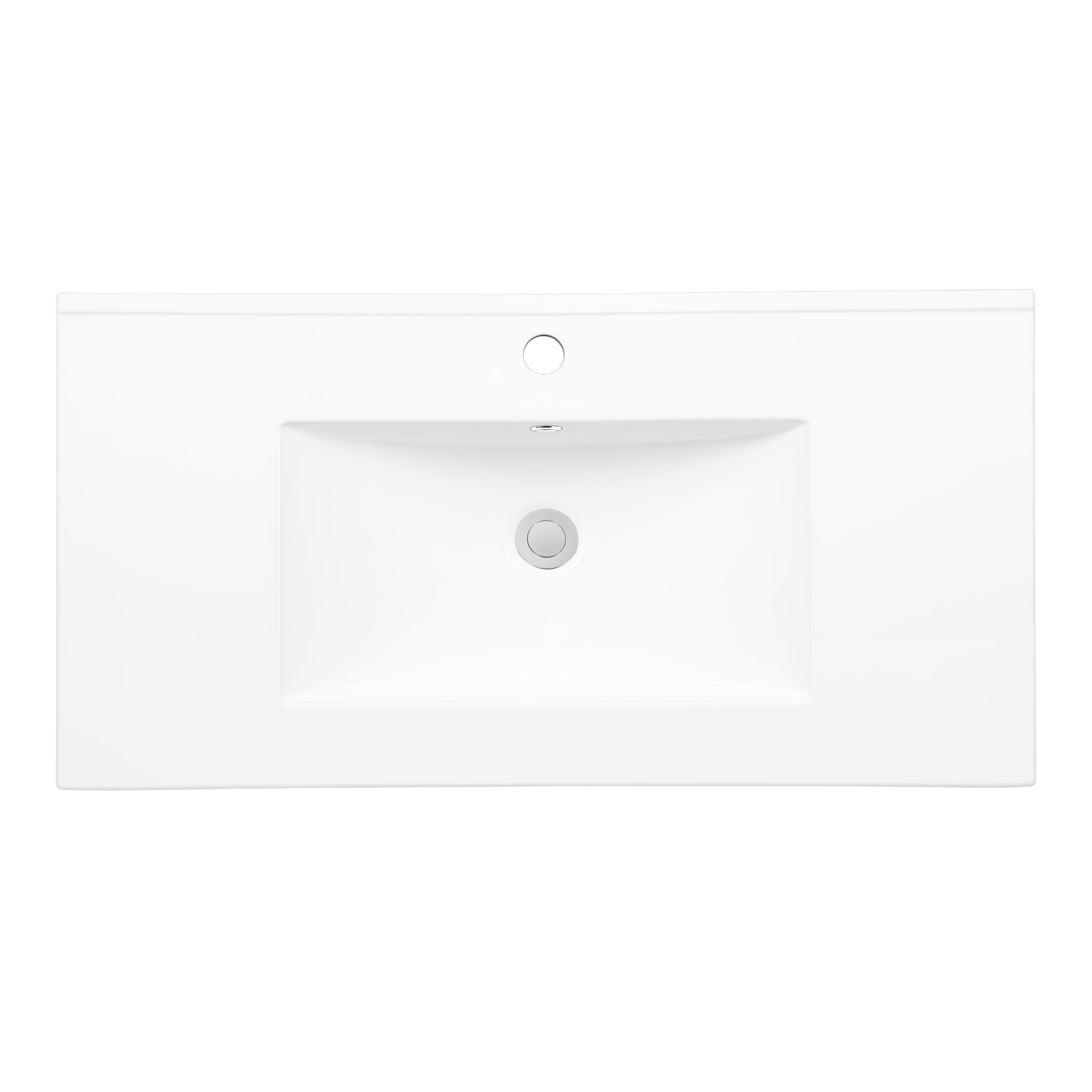 Gloss White Ceramic Vanity Top Basin 910x465mm Above Counter Noxwell BCWH-9045
