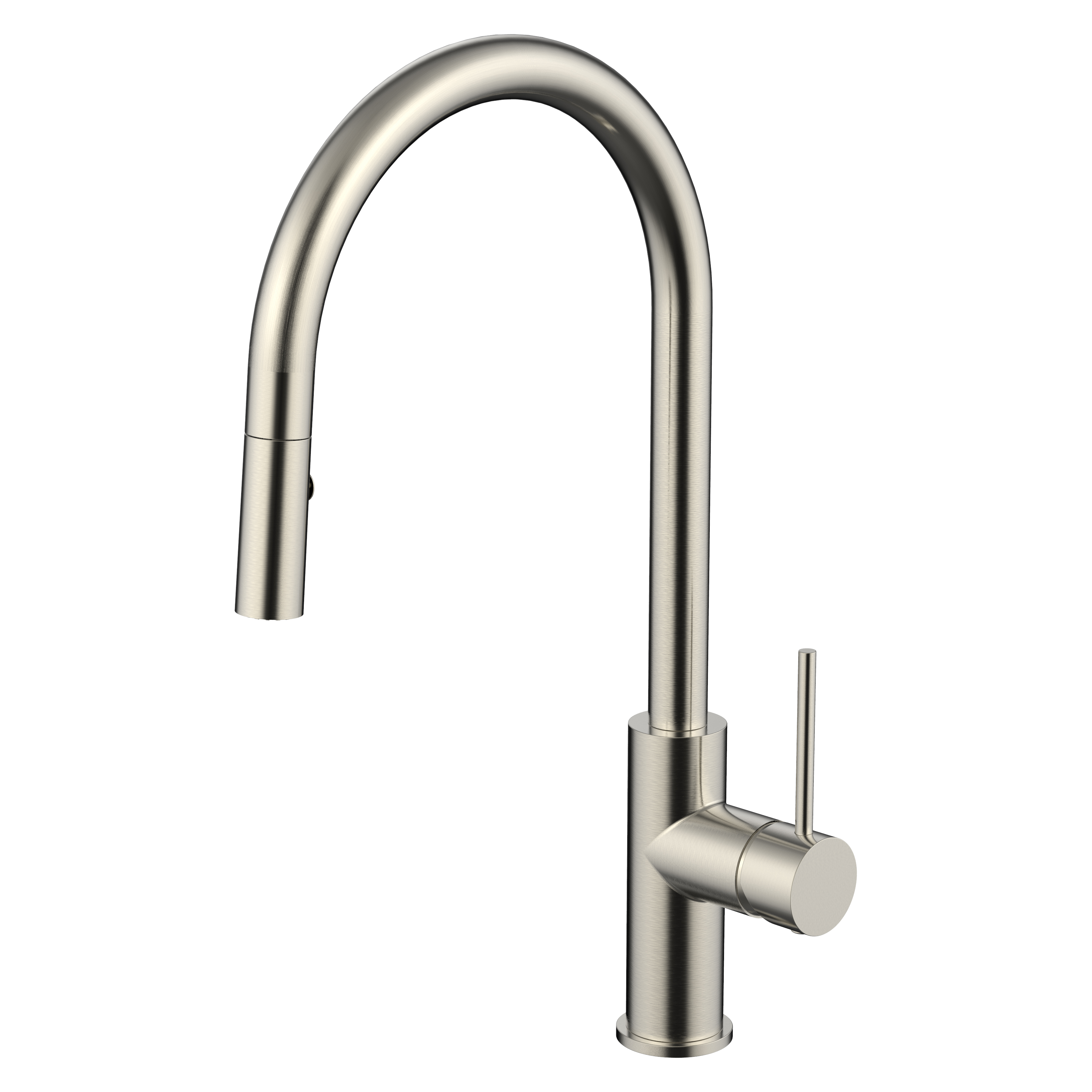 Brushed Stainless Steel Kitchen Tap Mixer Pull Out Spray 382mm Noxwell KMSV-7471