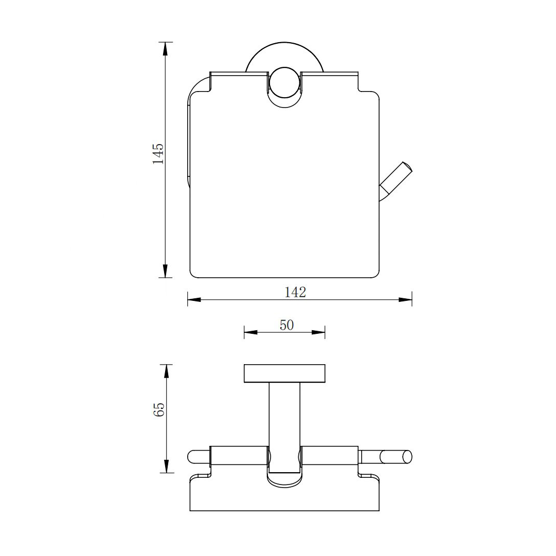 Brushed Stainless Steel Toilet Paper Holder with Cover Wall Mounted Noxwell BASV-3005
