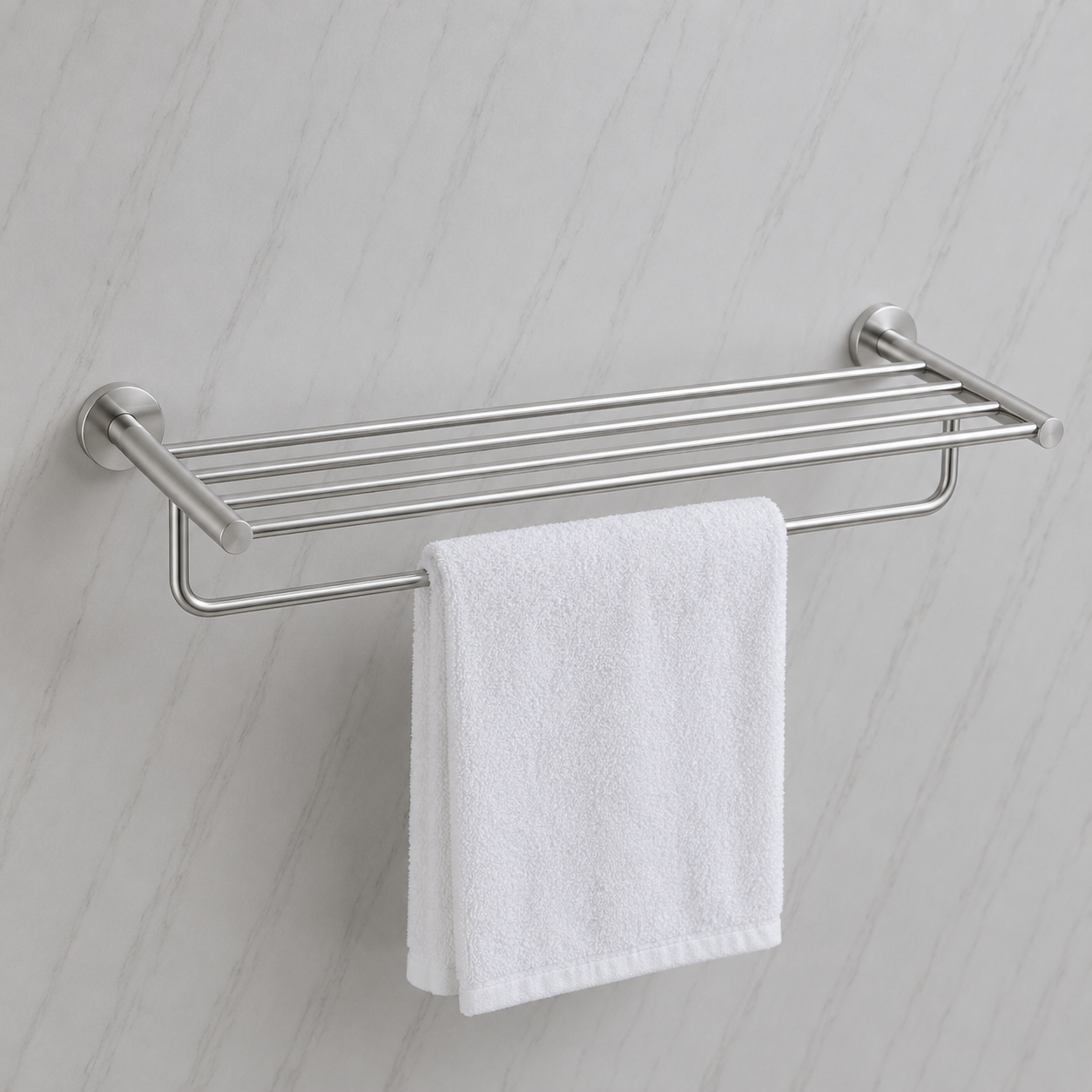 Stainless Steel Towel Rack with Rail 600mm Wall Mounted Noxwell BASV-3010