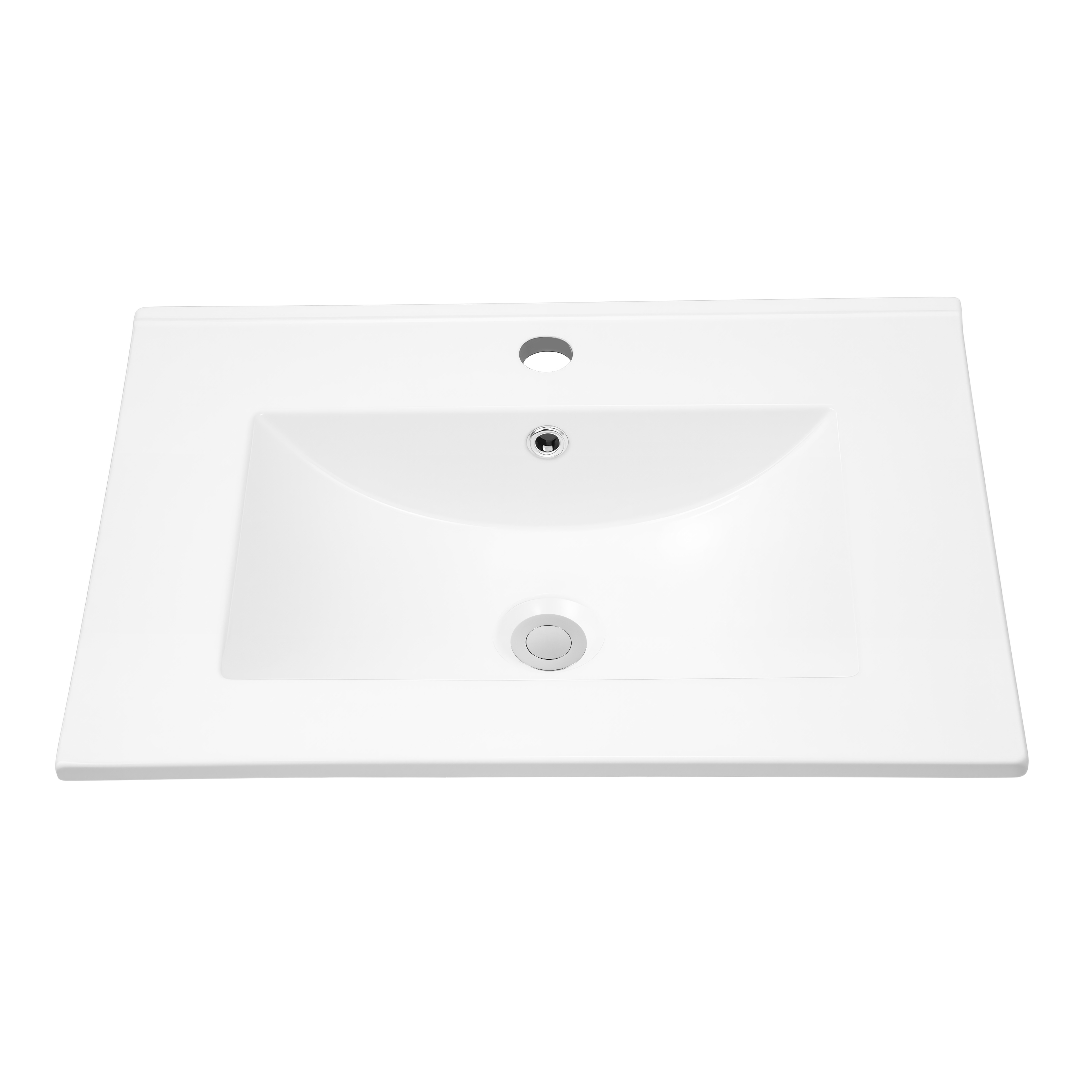 Gloss White Ceramic Vanity Top Basin 610x465mm Above Counter Noxwell BCWH-6045