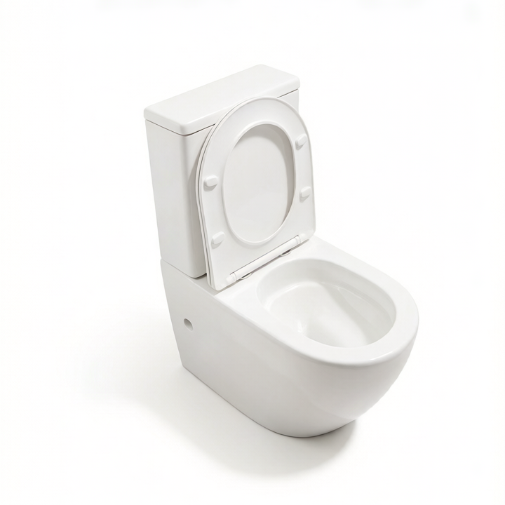 Gloss White Rimless Vortex Flush Toilet Suite Noxwell BTWH-3092