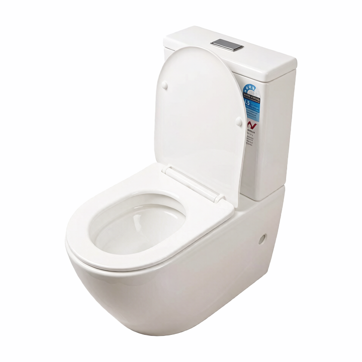Gloss White Rimless Vortex Flush Toilet Suite Noxwell BTWH-3092