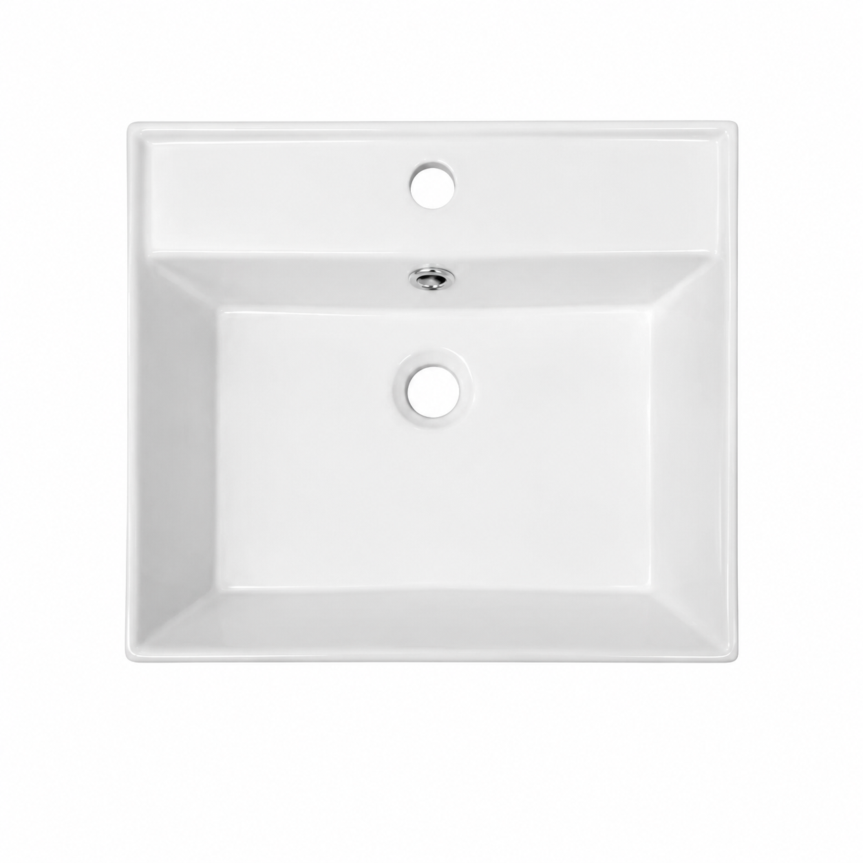 Gloss White Ceramic Art Basin 410x410mm Above Counter Bathroom Sink Noxwell AB-4141