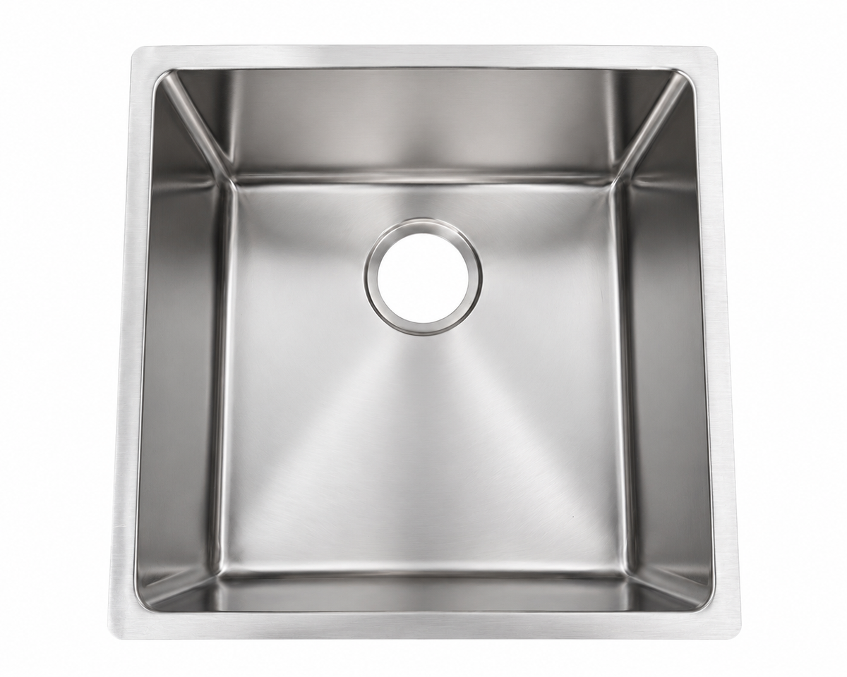 440x440mm Noxwell One-Piece Drawn Stainless Steel Kitchen Sink | KSSV-4444Pro