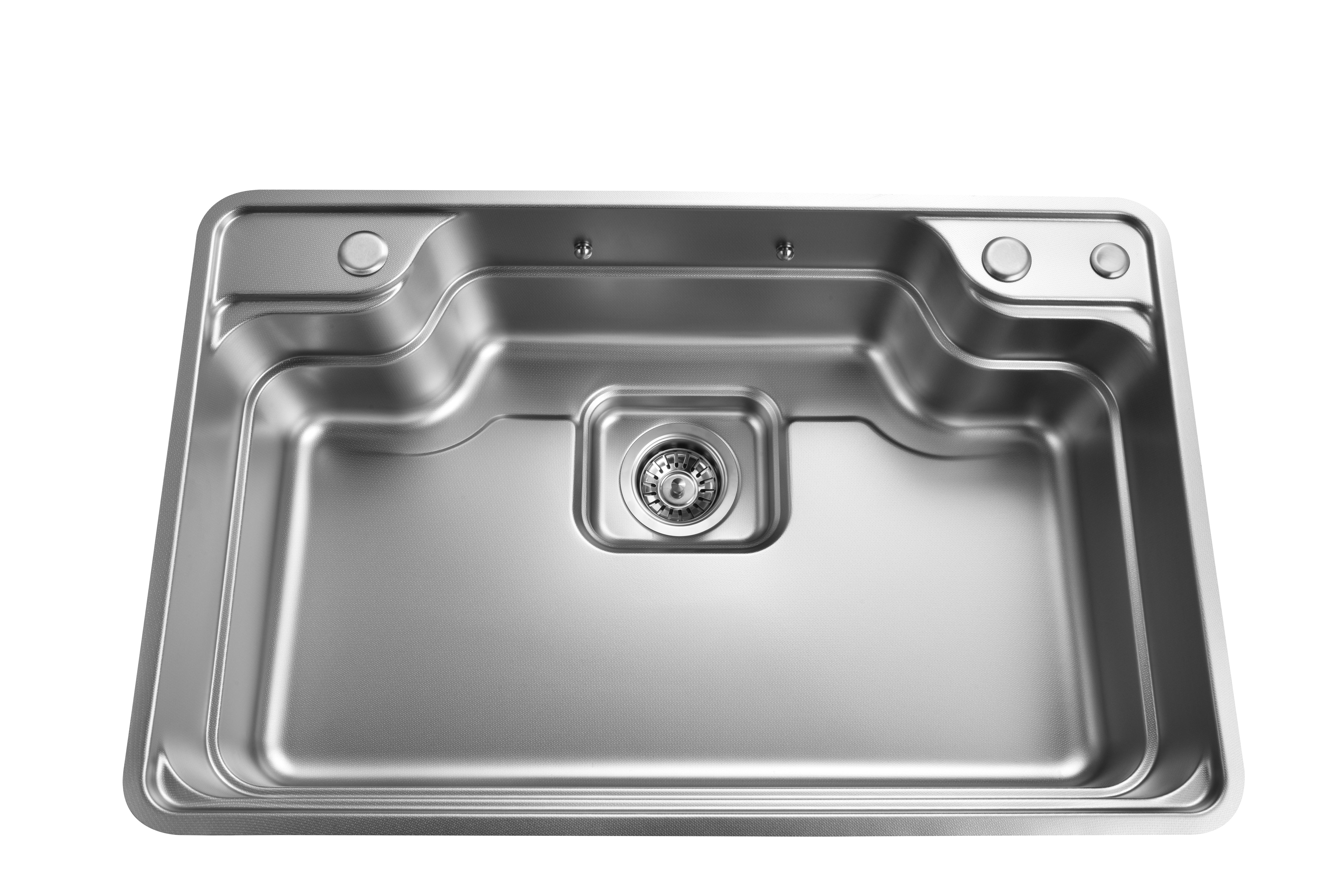 Brushed Stainless Steel Workstation Kitchen Sink Single Bowl with Accessories 772x492mm×270mm Deep Noxwell KSSV-7749