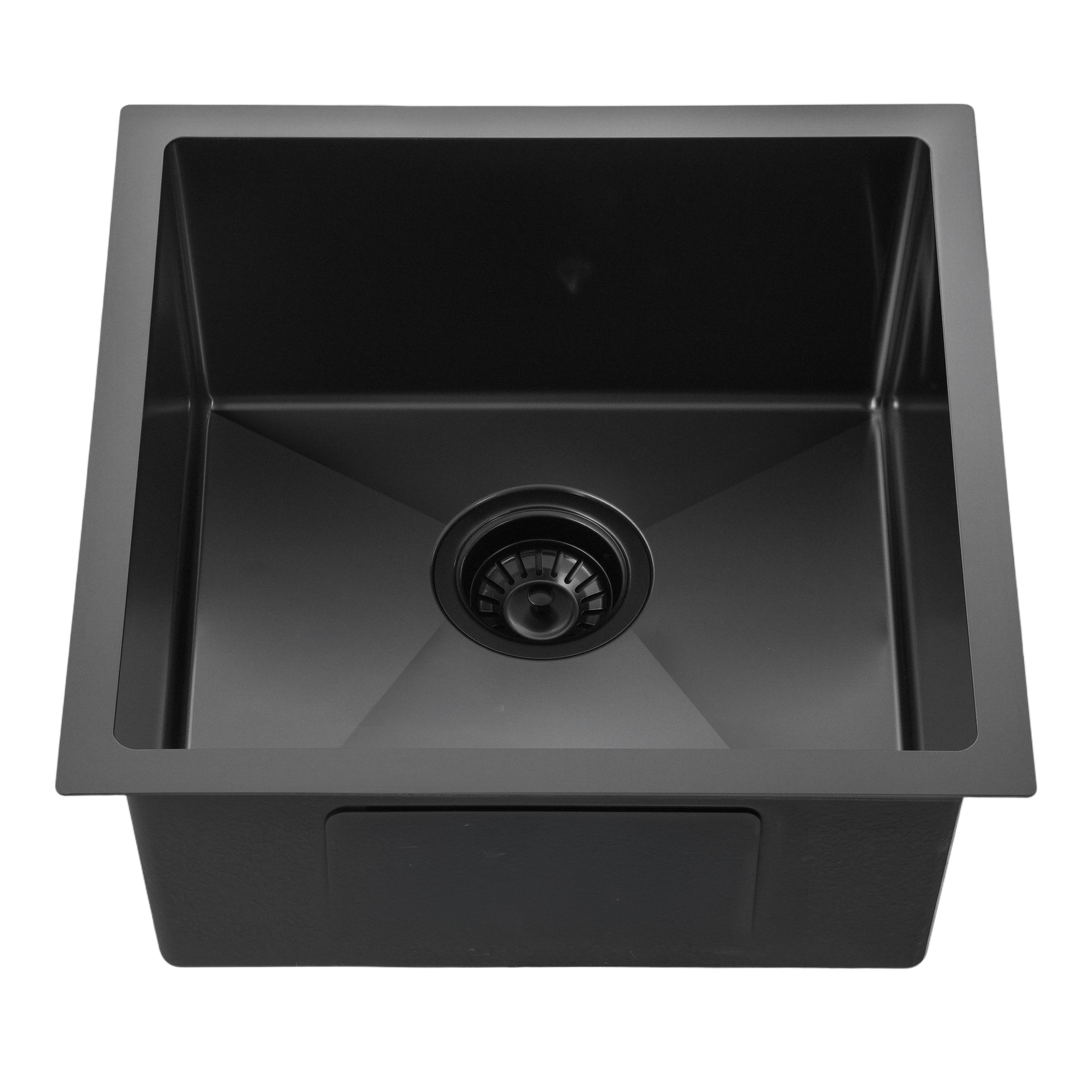 Gunmetal Black Square Kitchen Sink Single Bowl 440x440mm Noxwell KSBL-4444