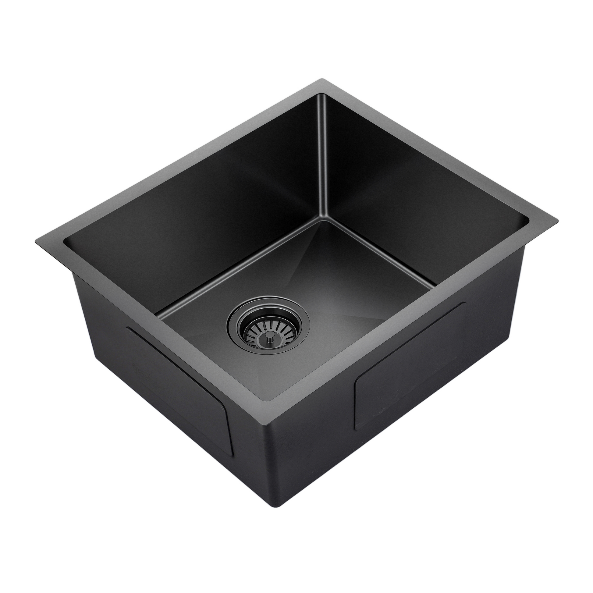 Noxwell Gunmetal Black Kitchen Sink 510×450mm Perspective View