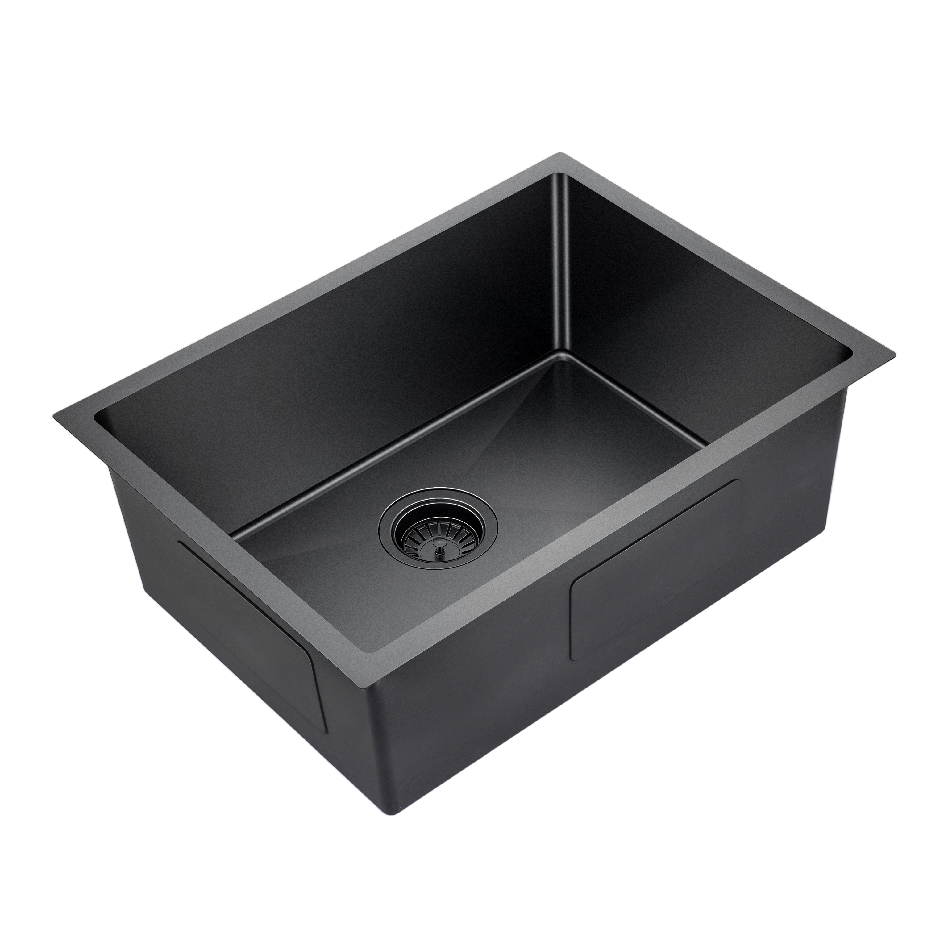 Gunmetal Black Kitchen Sink Single Bowl 600x450mm 230mm Deep Noxwell KSBL-6045