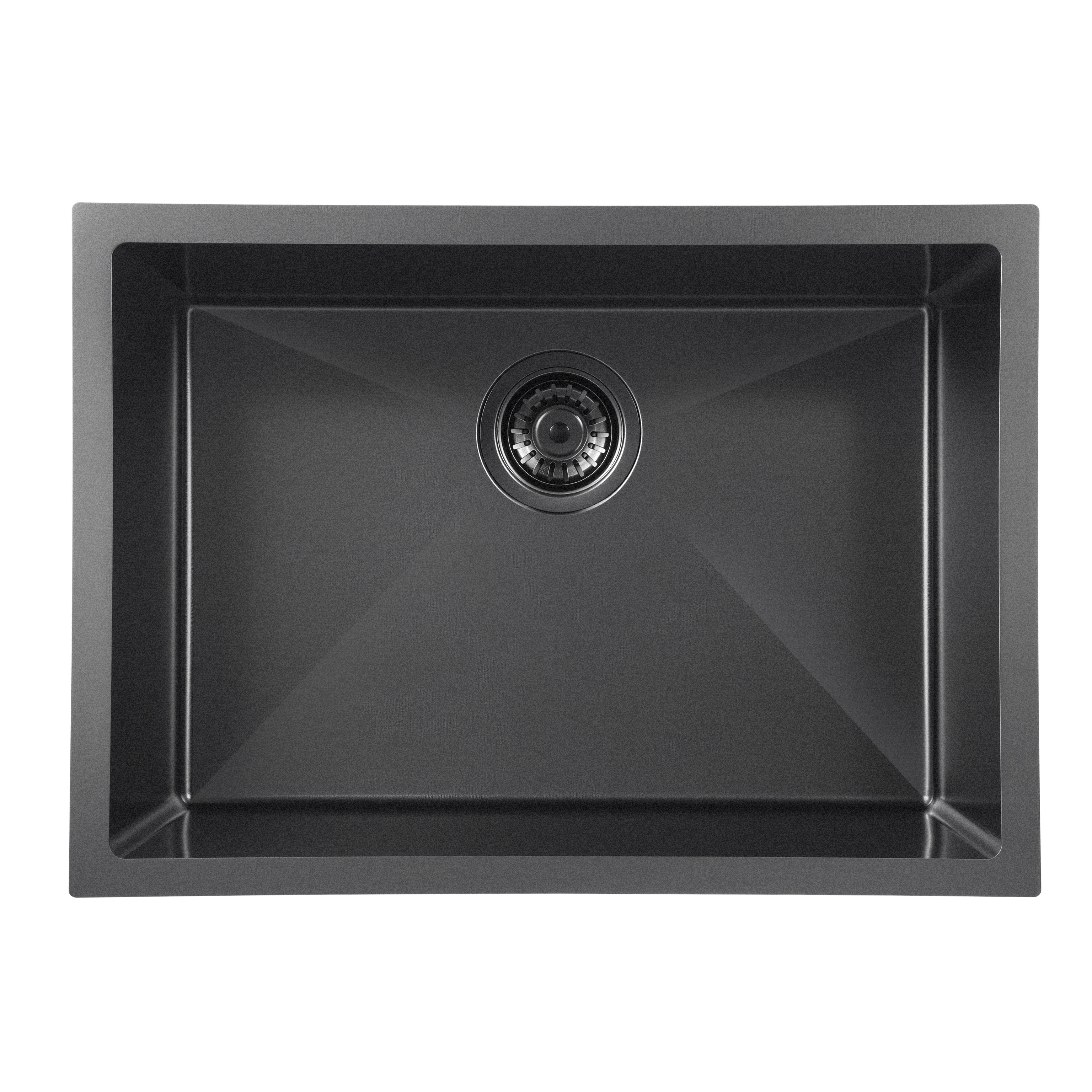 Gunmetal Black Kitchen Sink Single Bowl 600x450mm 230mm Deep Noxwell KSBL-6045