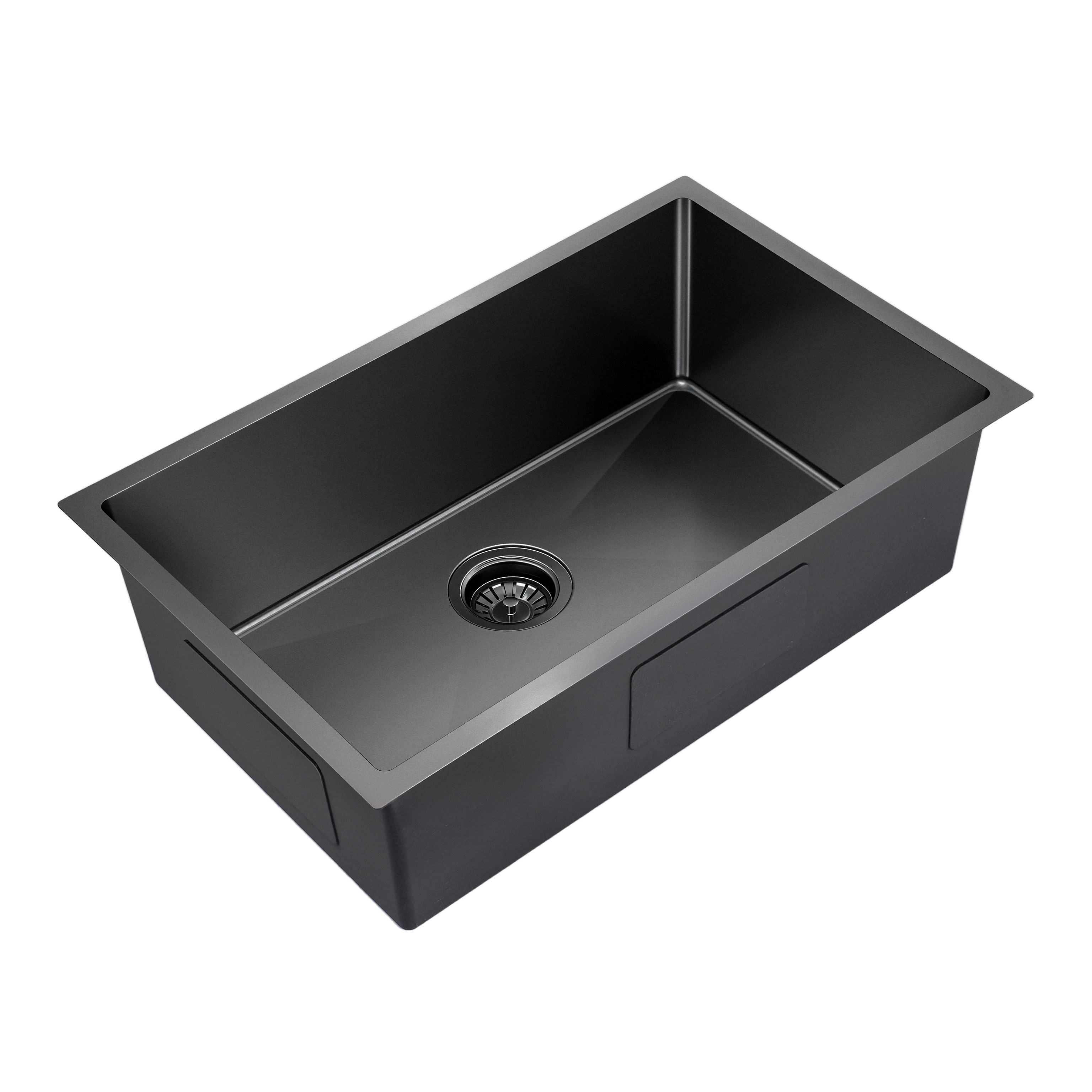 Gunmetal Black Kitchen Sink Single Bowl 710x450mm 230mm Deep Noxwell KSBL-7145