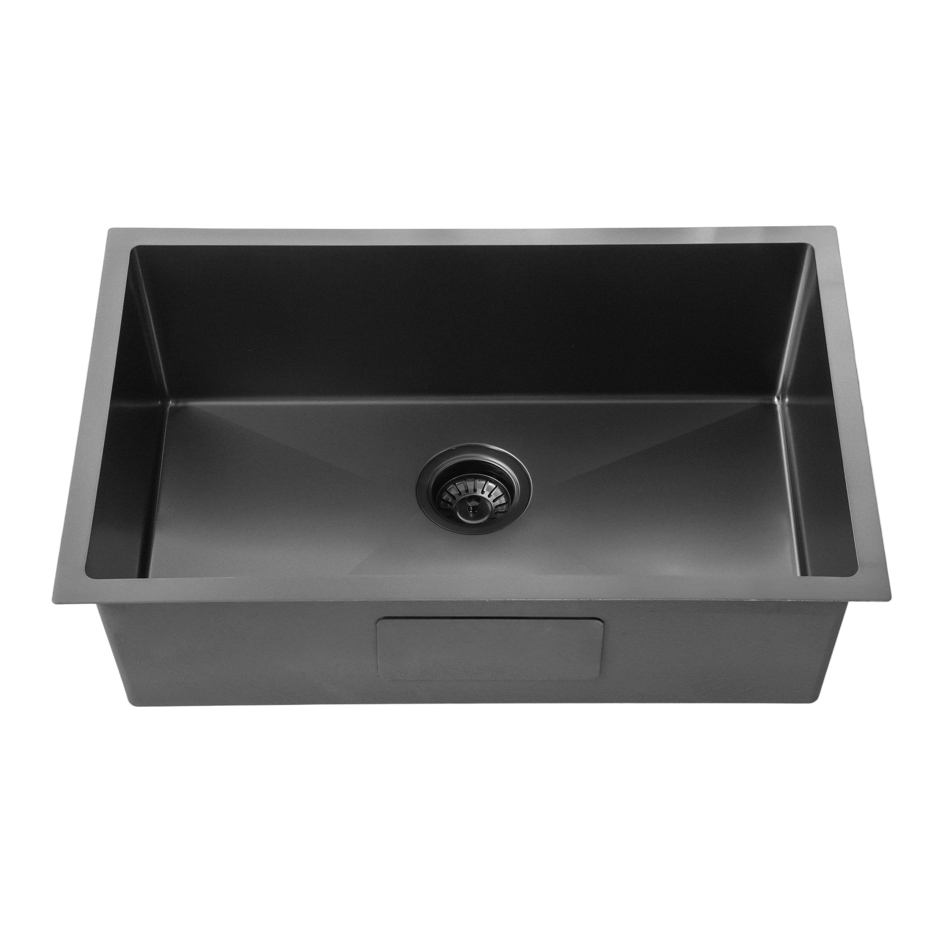 Gunmetal Black Kitchen Sink Single Bowl 710x450mm 230mm Deep Noxwell KSBL-7145