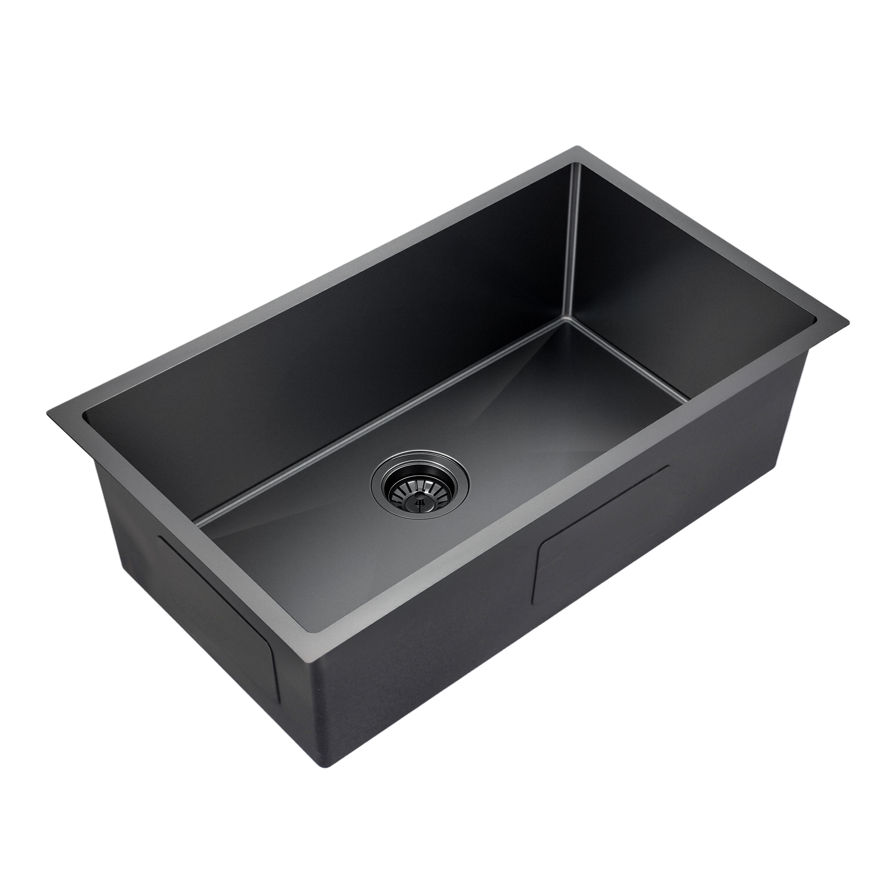 Gunmetal Black Kitchen Sink Single Bowl 770x450mm 250mm Deep Noxwell KSBL-7745