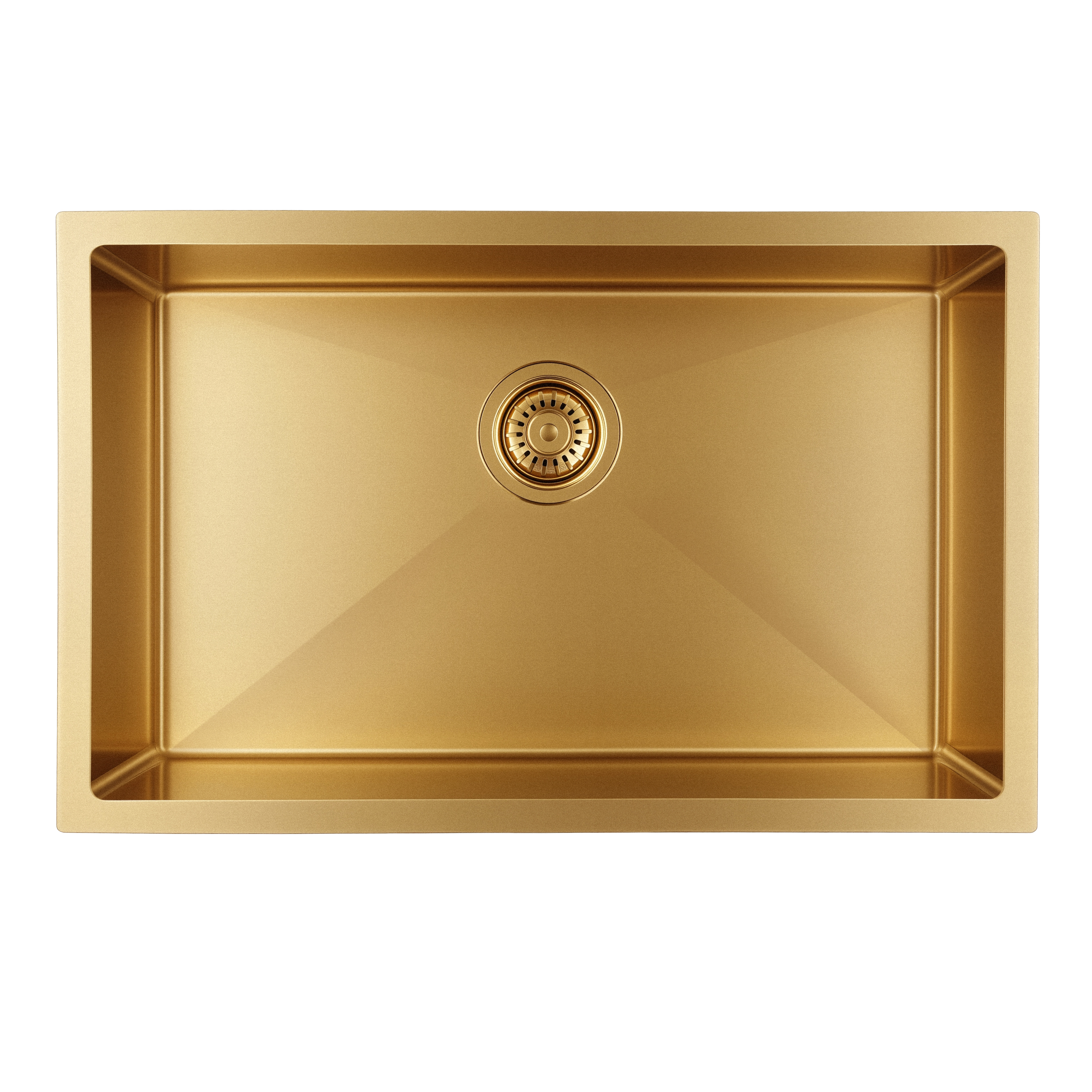 Brushed Gold Kitchen Sink Single Bowl 710x450mm 230mm Deep Noxwell KSGL-7145