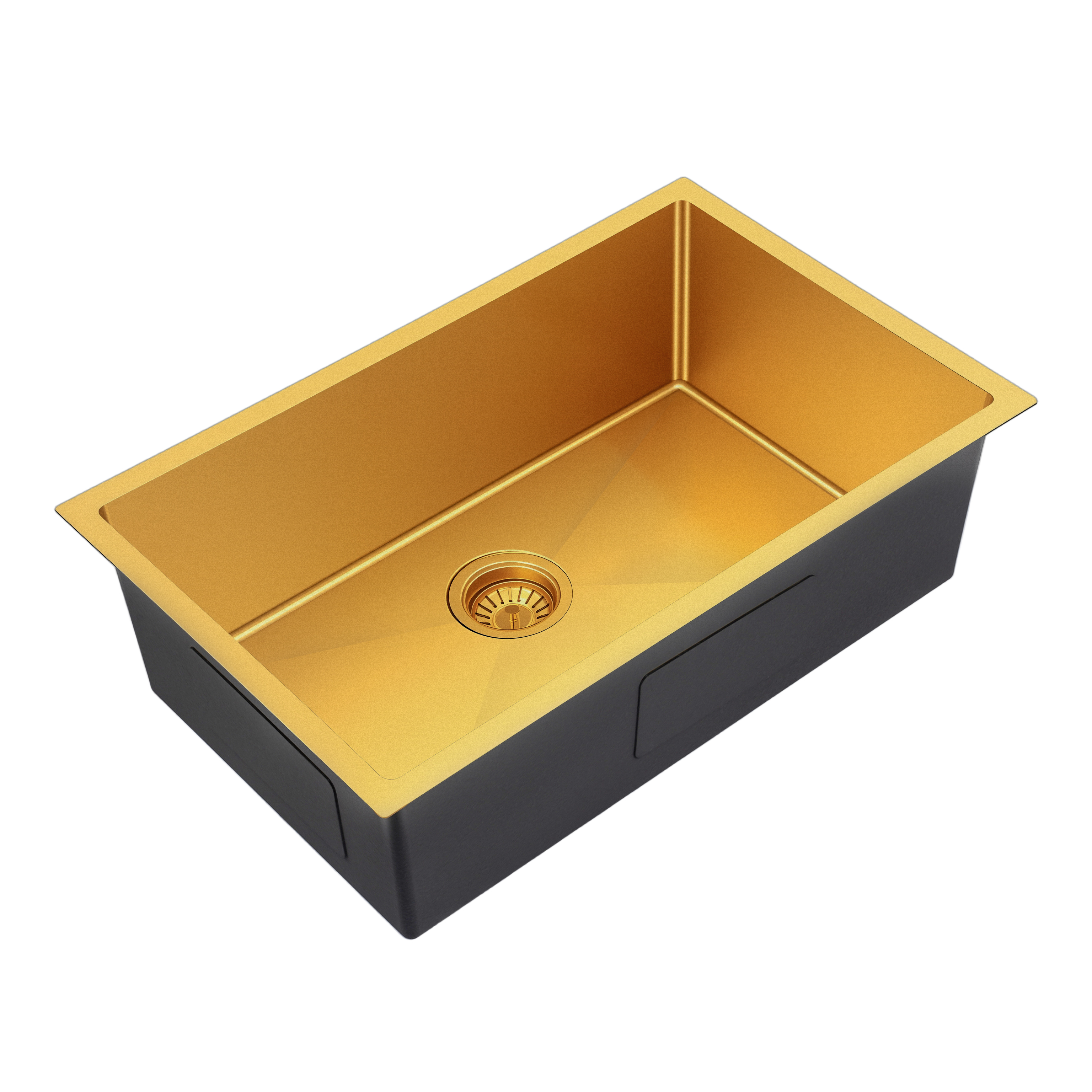 Brushed Gold Kitchen Sink Single Bowl 710x450mm 230mm Deep Noxwell KSGL-7145