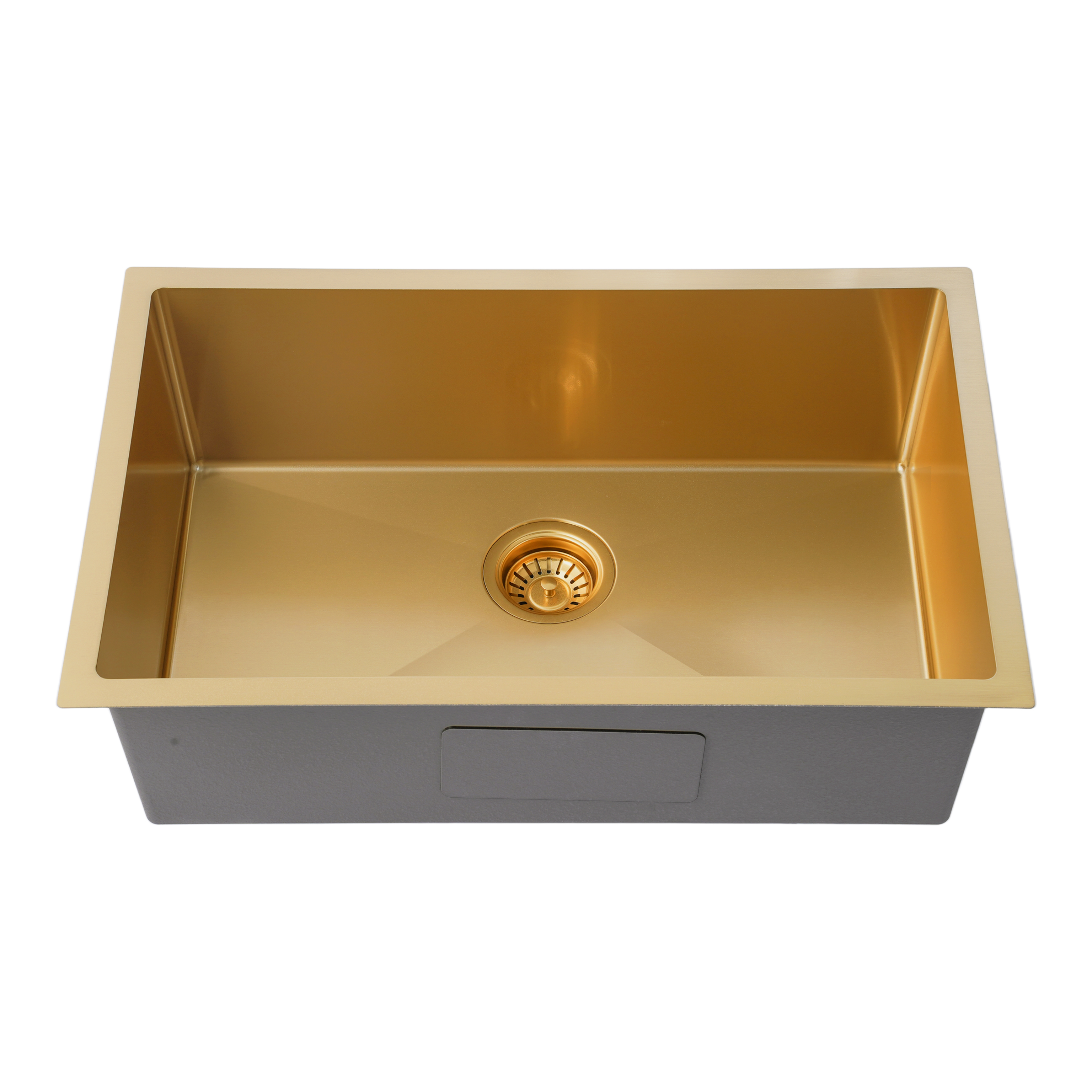 Brushed Gold Kitchen Sink Single Bowl 710x450mm 230mm Deep Noxwell KSGL-7145