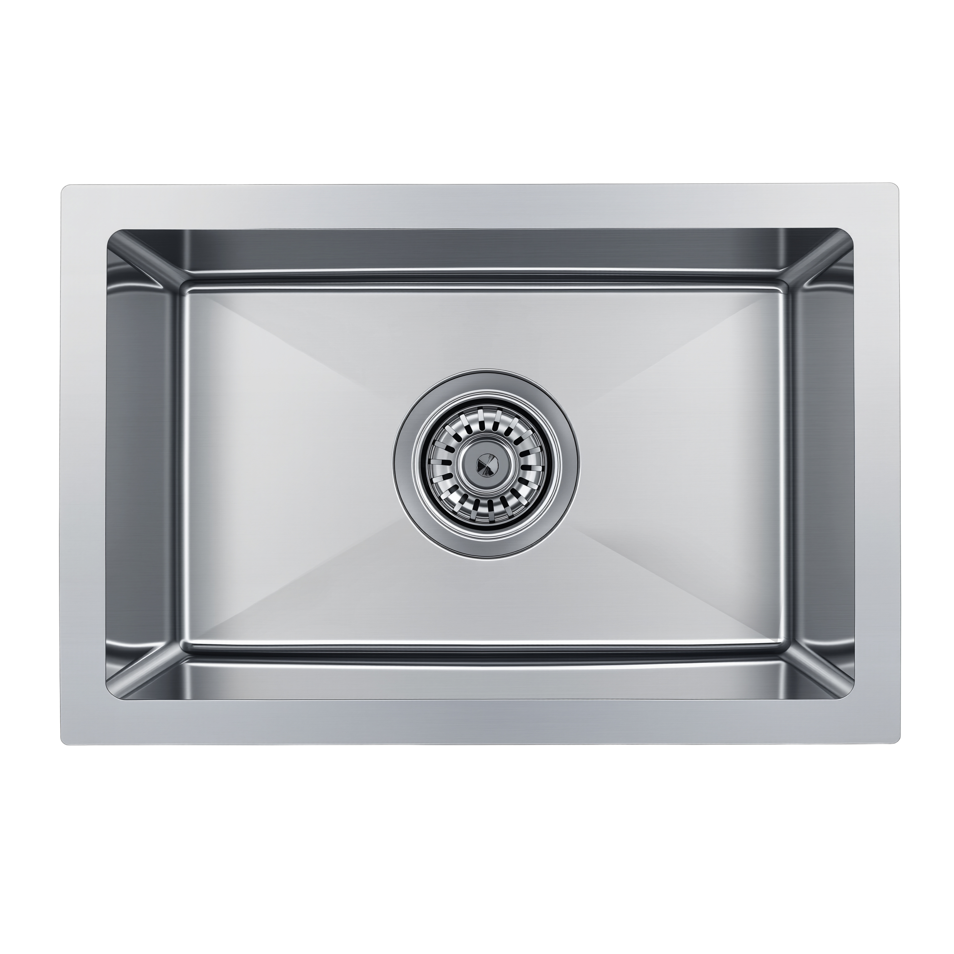 Brushed Silver Kitchen Sink Single Bowl 450x300mm 220mm Deep Noxwell KSSV-4530