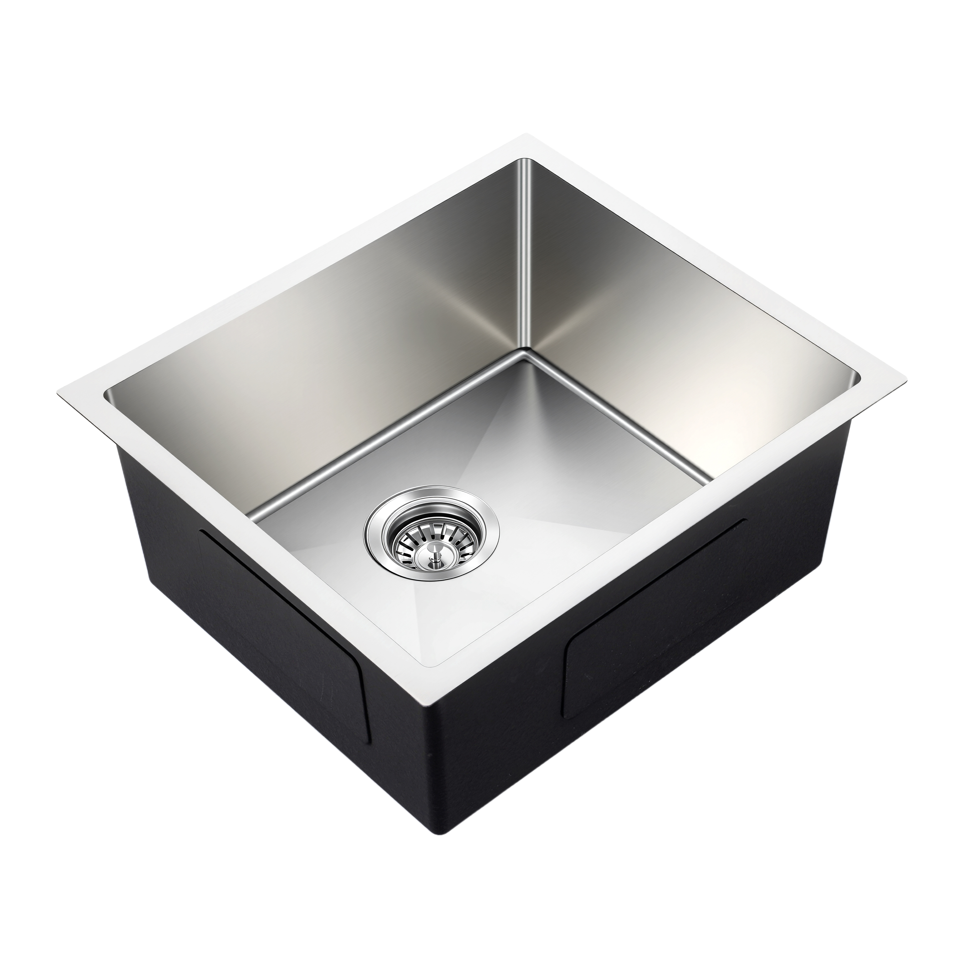 Brushed Silver Kitchen Sink Single Bowl 510x450mm 230mm Deep Noxwell KSSV-5145