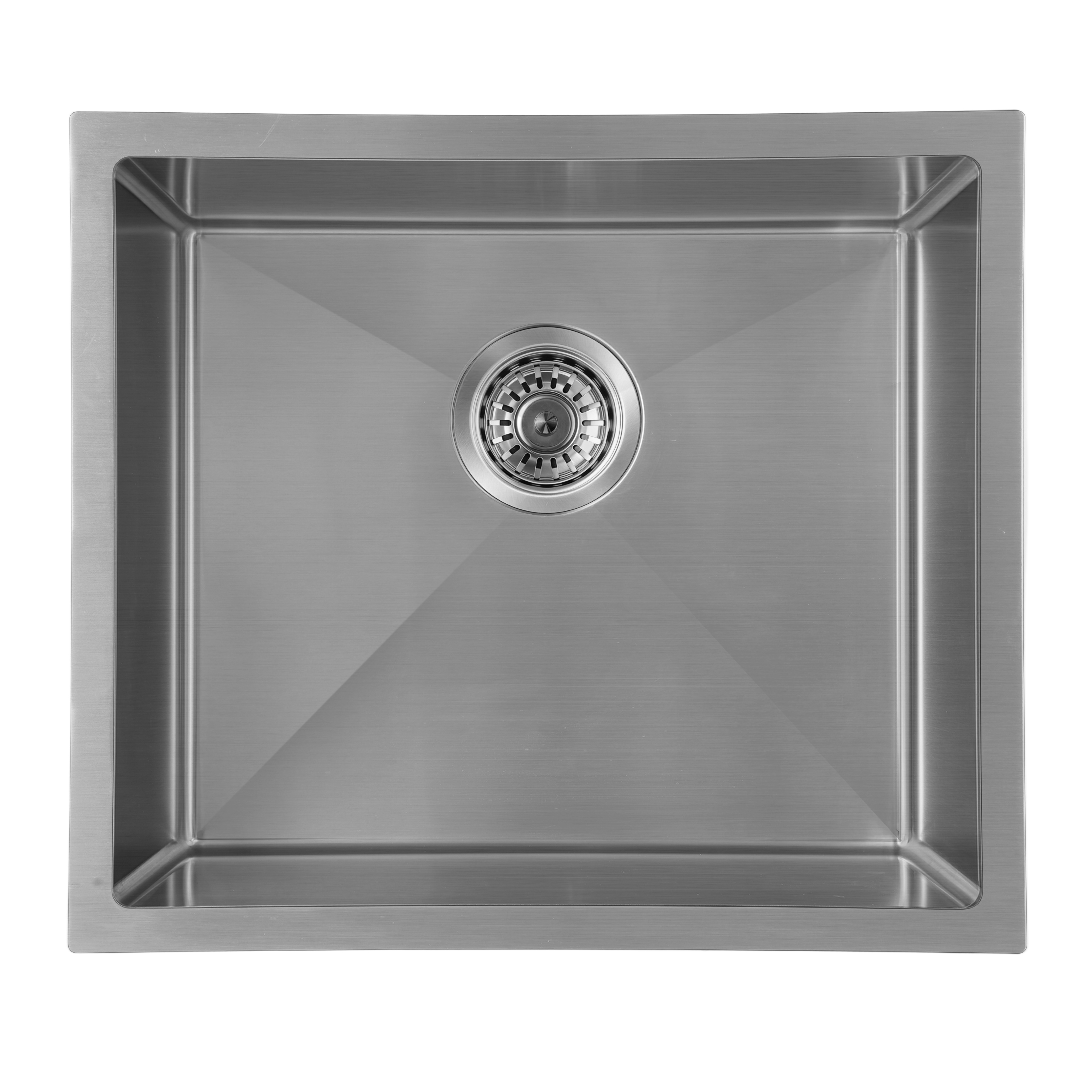 Brushed Silver Kitchen Sink Single Bowl 510x450mm 230mm Deep Noxwell KSSV-5145