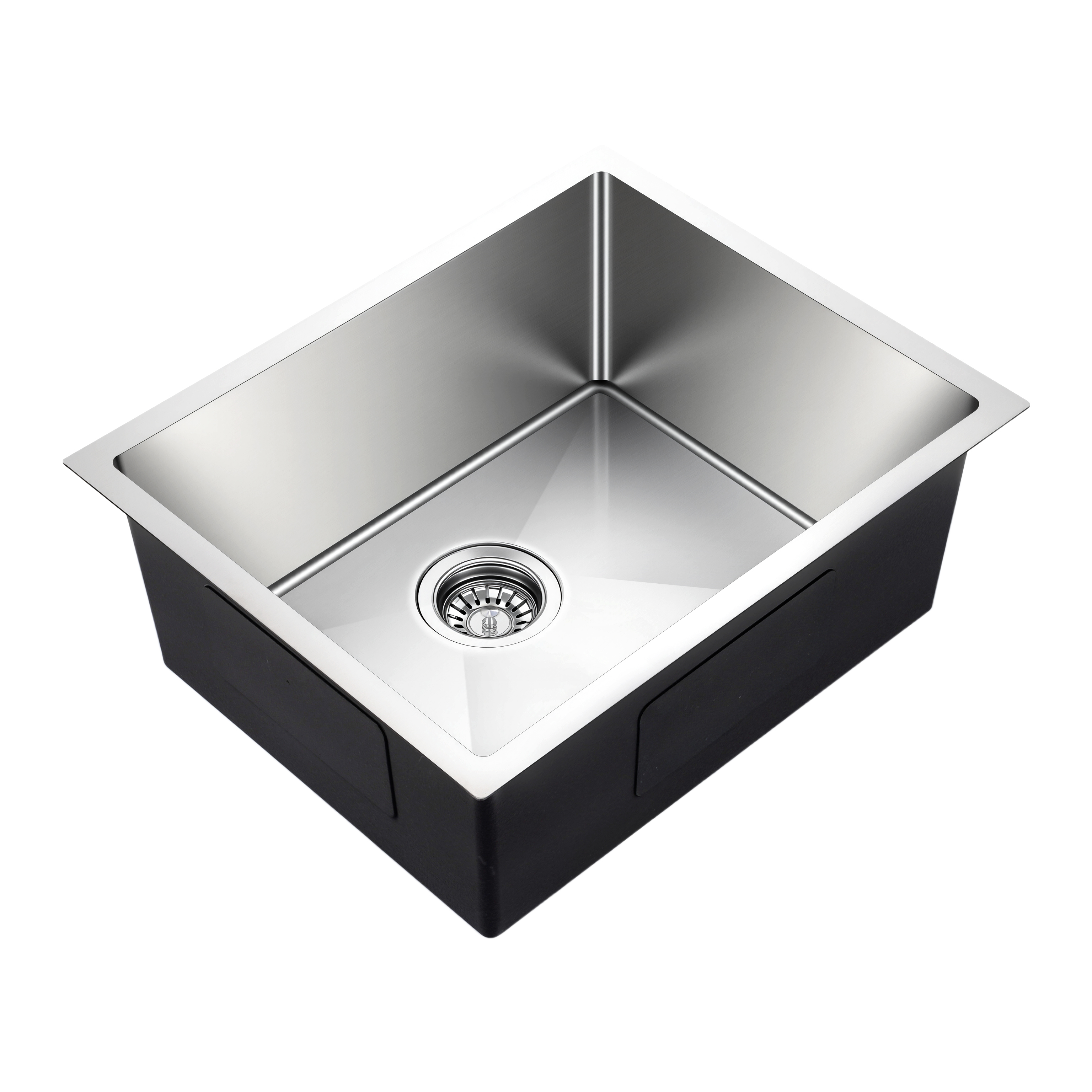 Brushed Silver Kitchen Sink Single Bowl 550x450mm 230mm Deep Noxwell KSSV-5545