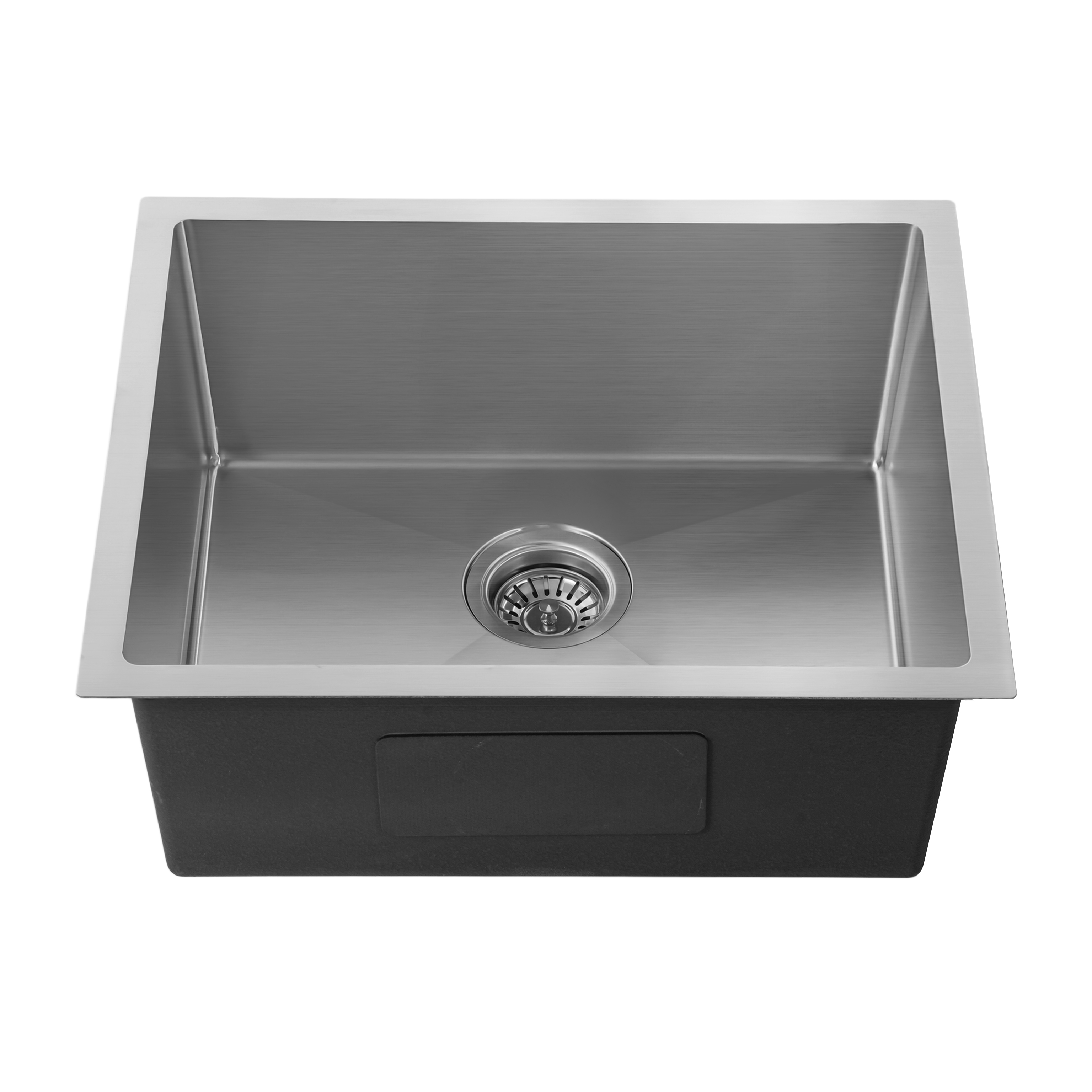 Brushed Silver Kitchen Sink Single Bowl 550x450mm 230mm Deep Noxwell KSSV-5545