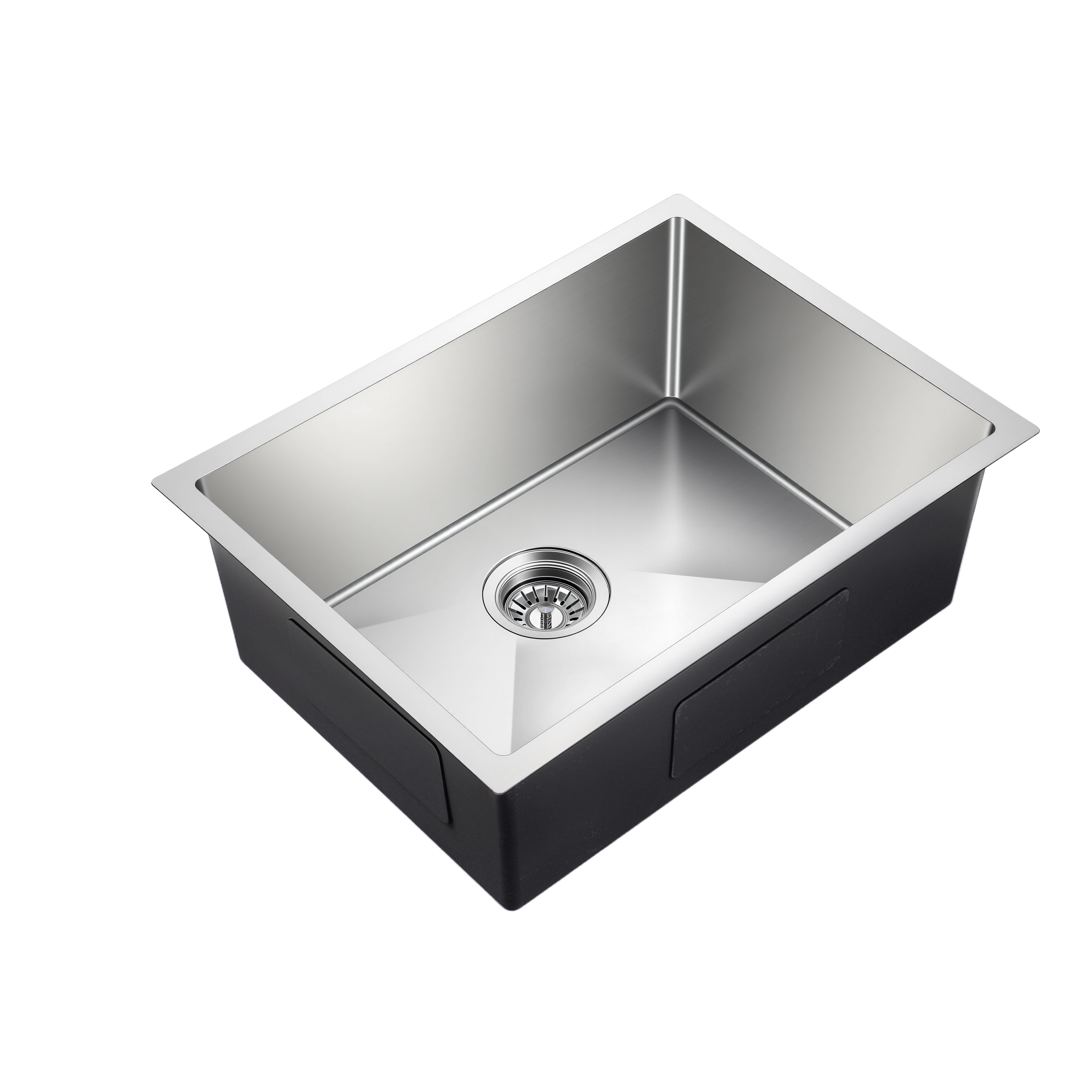 Brushed Silver Kitchen Sink Single Bowl 600x450mm 230mm Deep Handmade Noxwell KSSV-6045