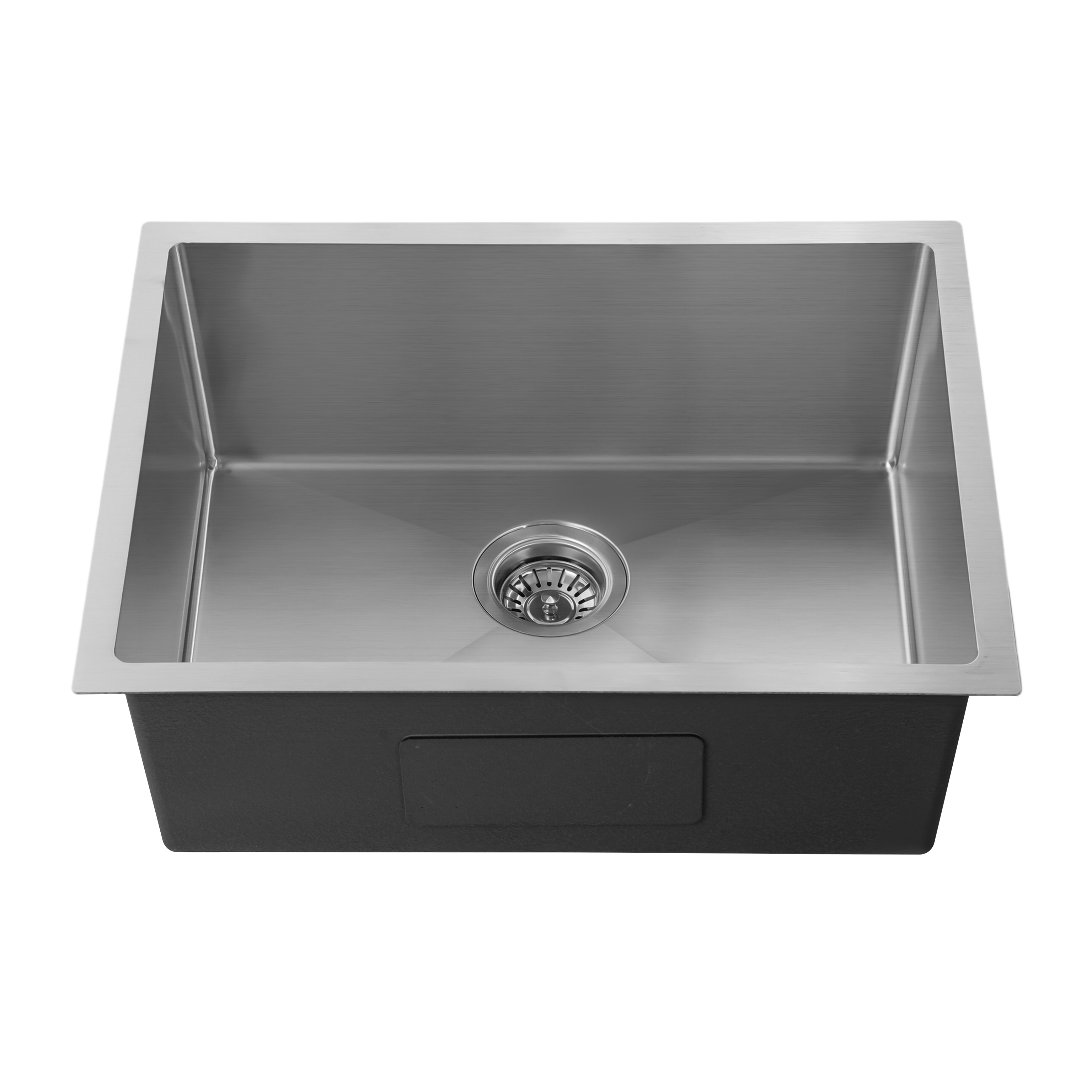 Brushed Silver Kitchen Sink Single Bowl 600x450mm 230mm Deep Handmade Noxwell KSSV-6045