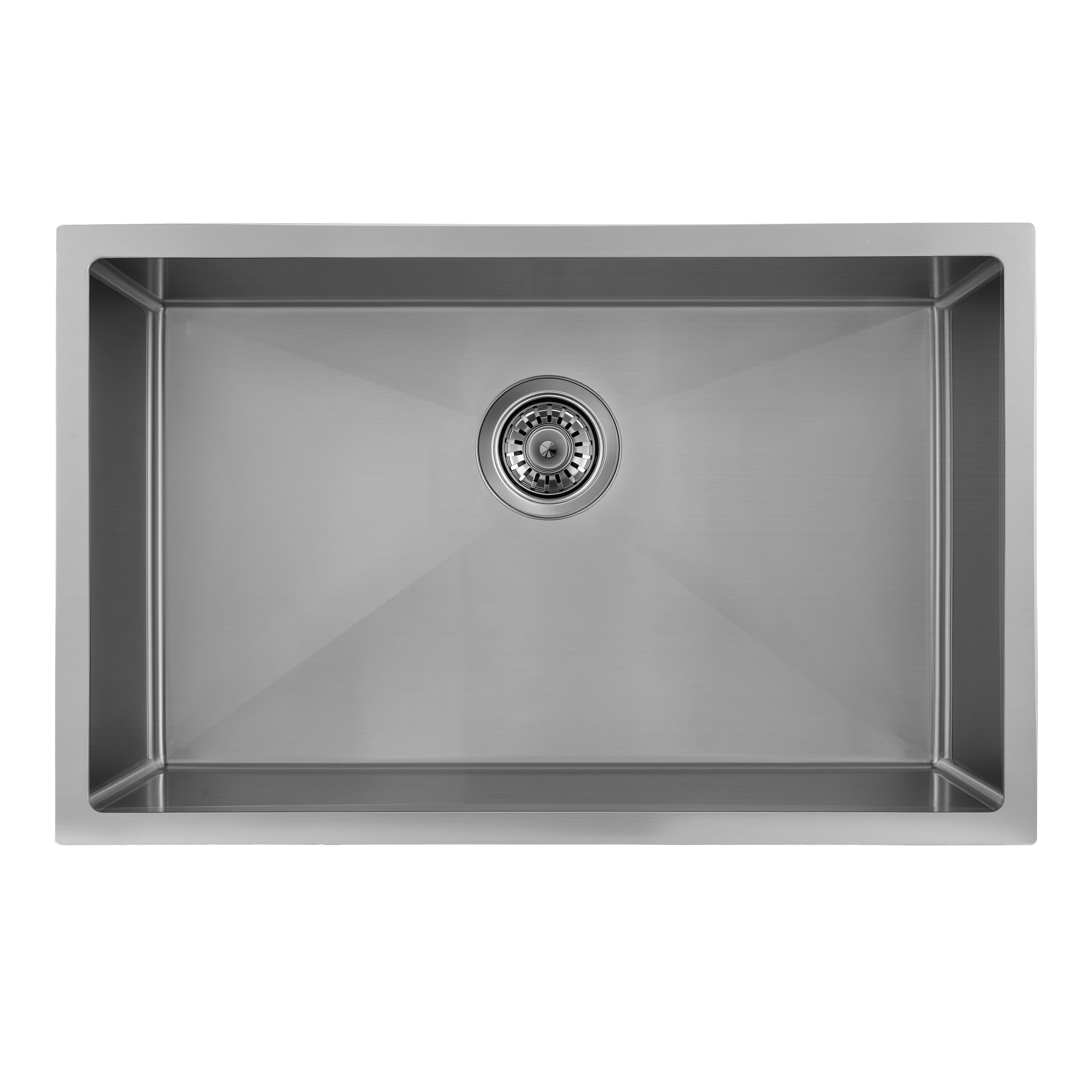 Brushed Silver Kitchen Sink Single Bowl 710x450mm 230mm Deep Noxwell KSSV-7145