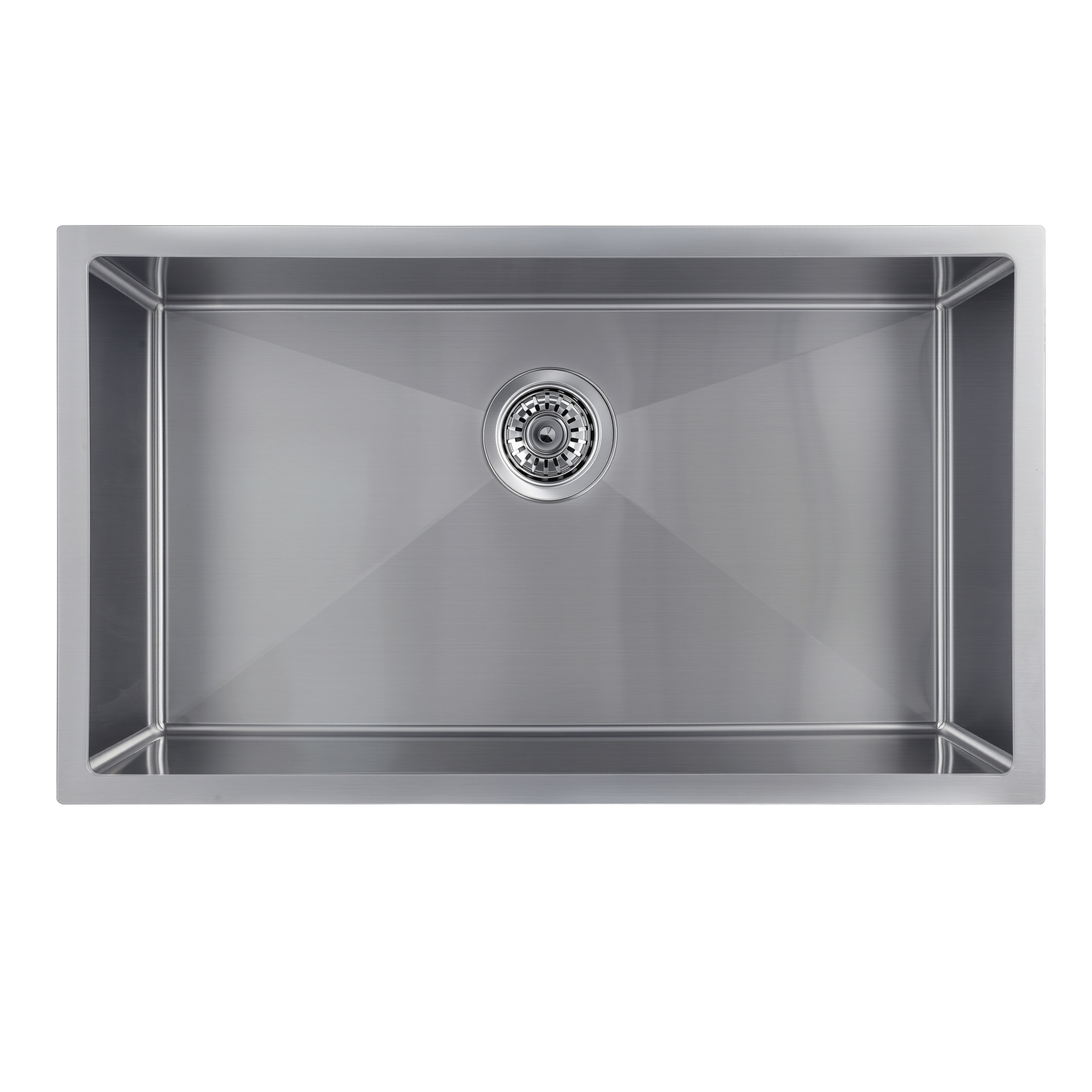 Brushed Silver Kitchen Sink Single Bowl 770x450mm 250mm Deep Noxwell KSSV-7745