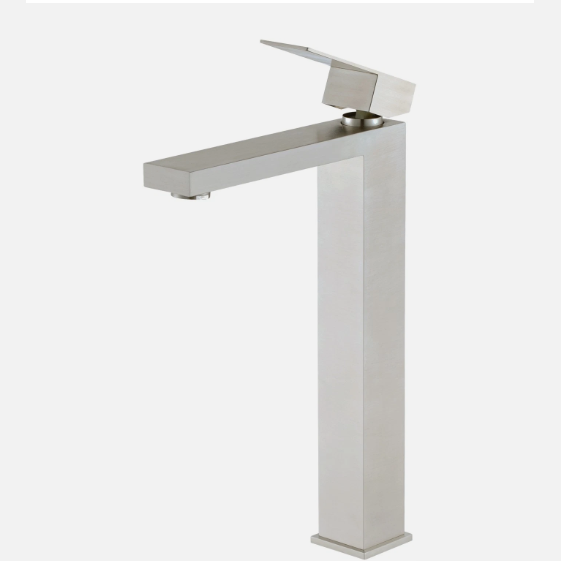 Noxwell Solid Brass Body High Stand Mixer Tap Silver