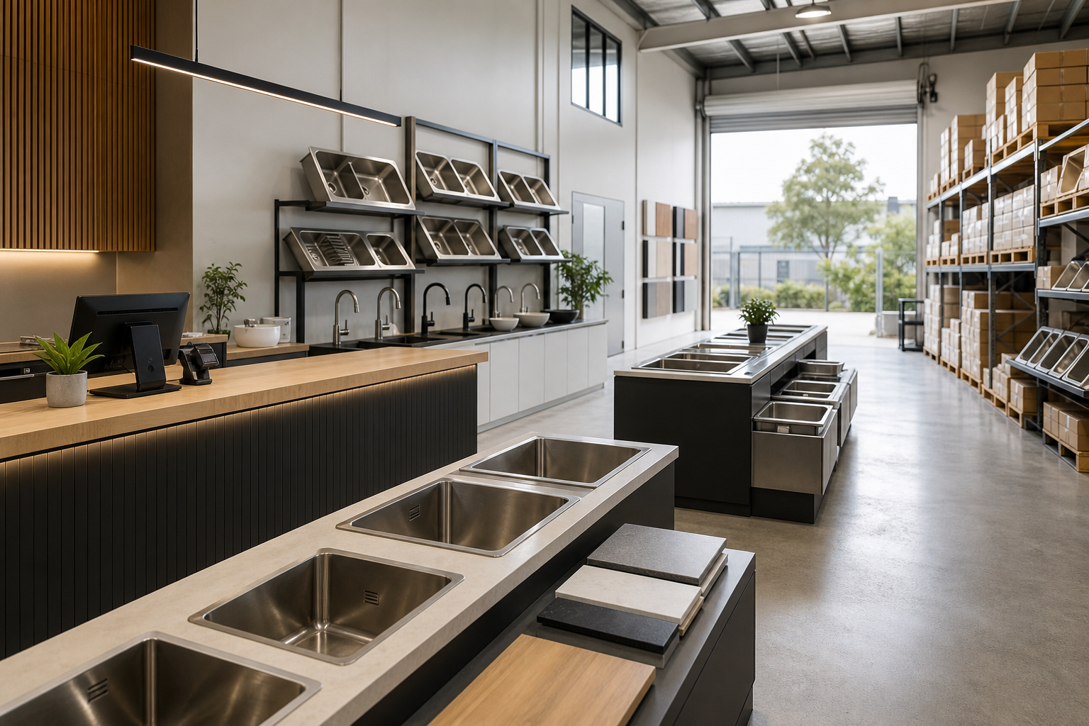 Noxwell warehouse, trade counter and product display